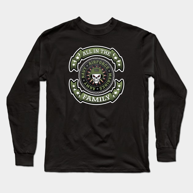 ALL IN THE FAMILY MILITARY Long Sleeve T-Shirt by razrgrfx